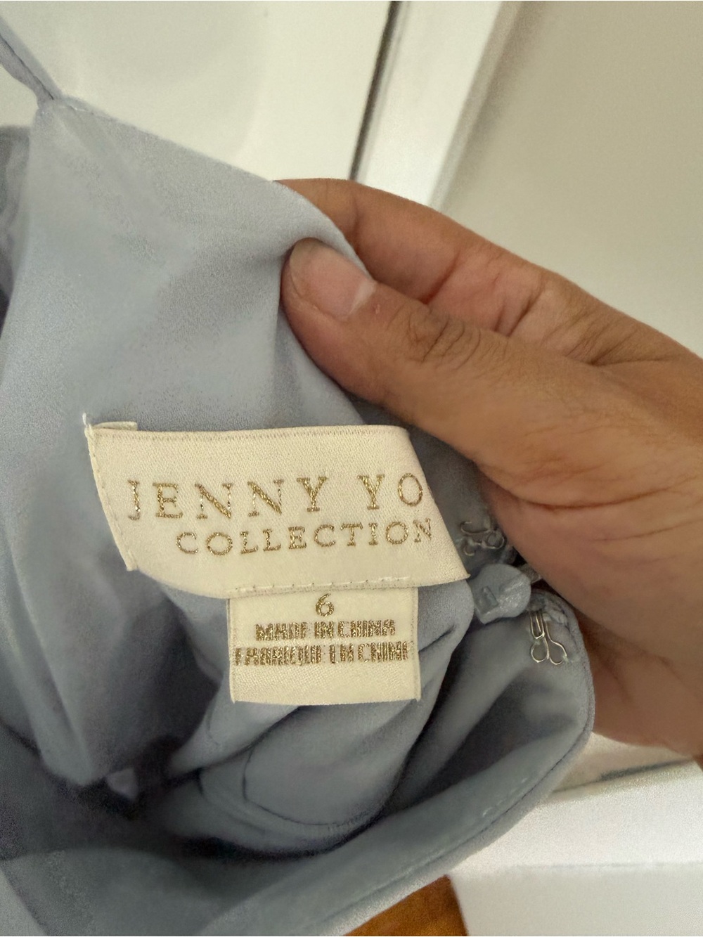 Jenny Yoo One-Shoulder Light Gray Bridesmaid Dress - Picture 3 of 3